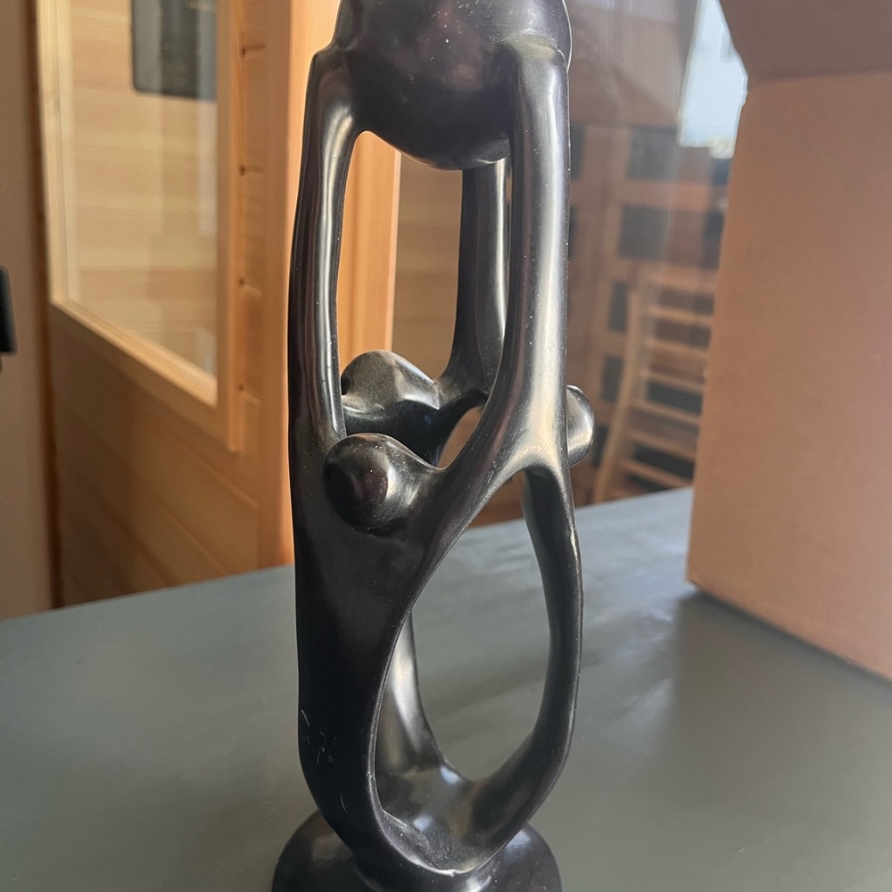Hand Carved Abstract Modern Kenya Statue Sculpture